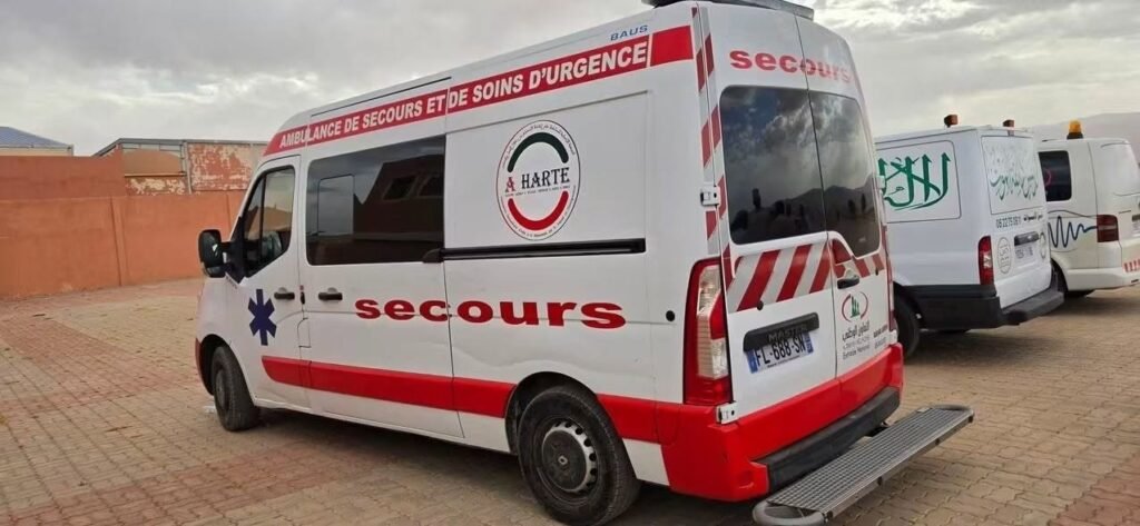 L’ambulance de secours de l’Association AHARTE